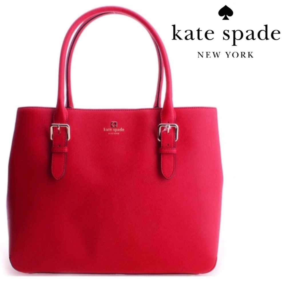 Kate Spade Airel Cove Street Pillbox Red Tote